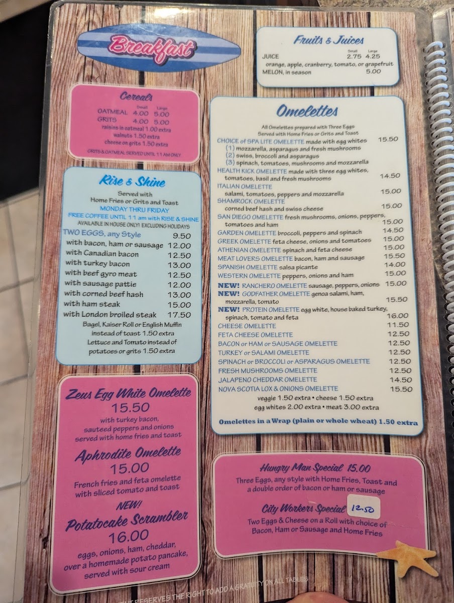 Diner By The Sea Menu - Image 5